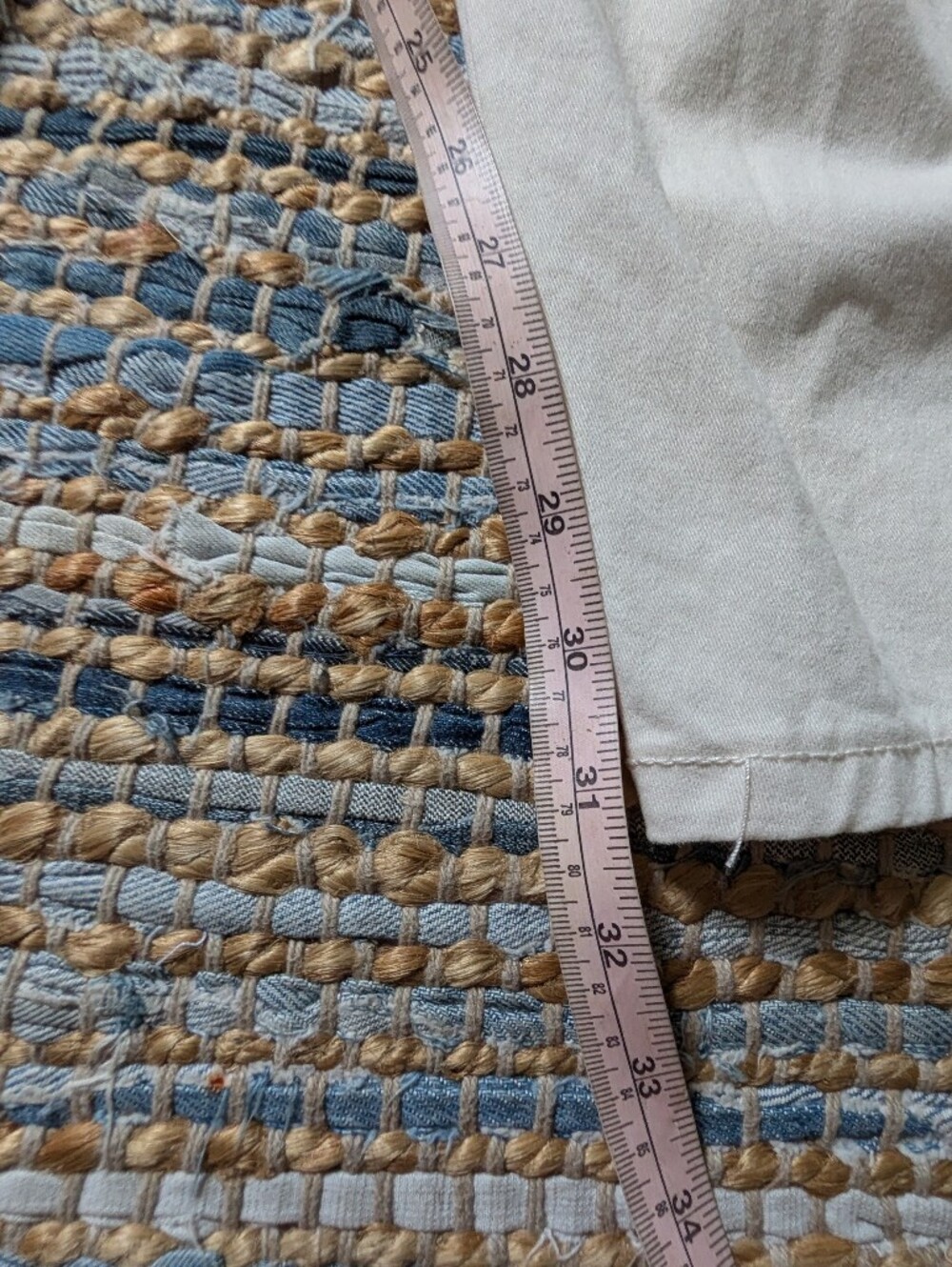 Cream Denim Cargo Barrel Leg Pants L High Rise Utility Casual Streetwear Edgy - Picture 5 of 9